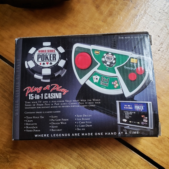 World Series of Poker Plug and Play 15 in 1 Casino Games Handheld System TV View - Picture 9 of 12